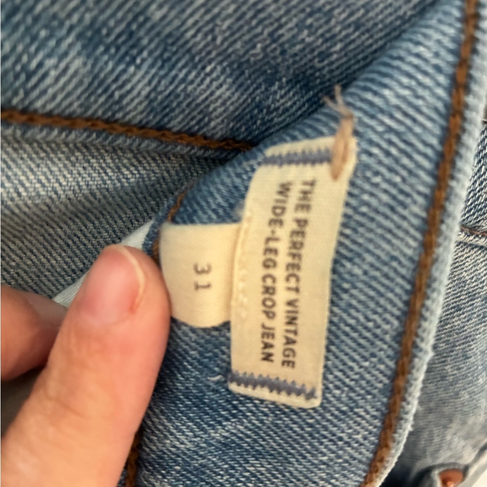 EUC Madewell Perfect Vintage Wide-Leg Crop Jeans 31